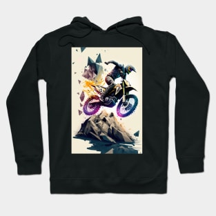 Dirt Bike Paint Splash Style Hoodie